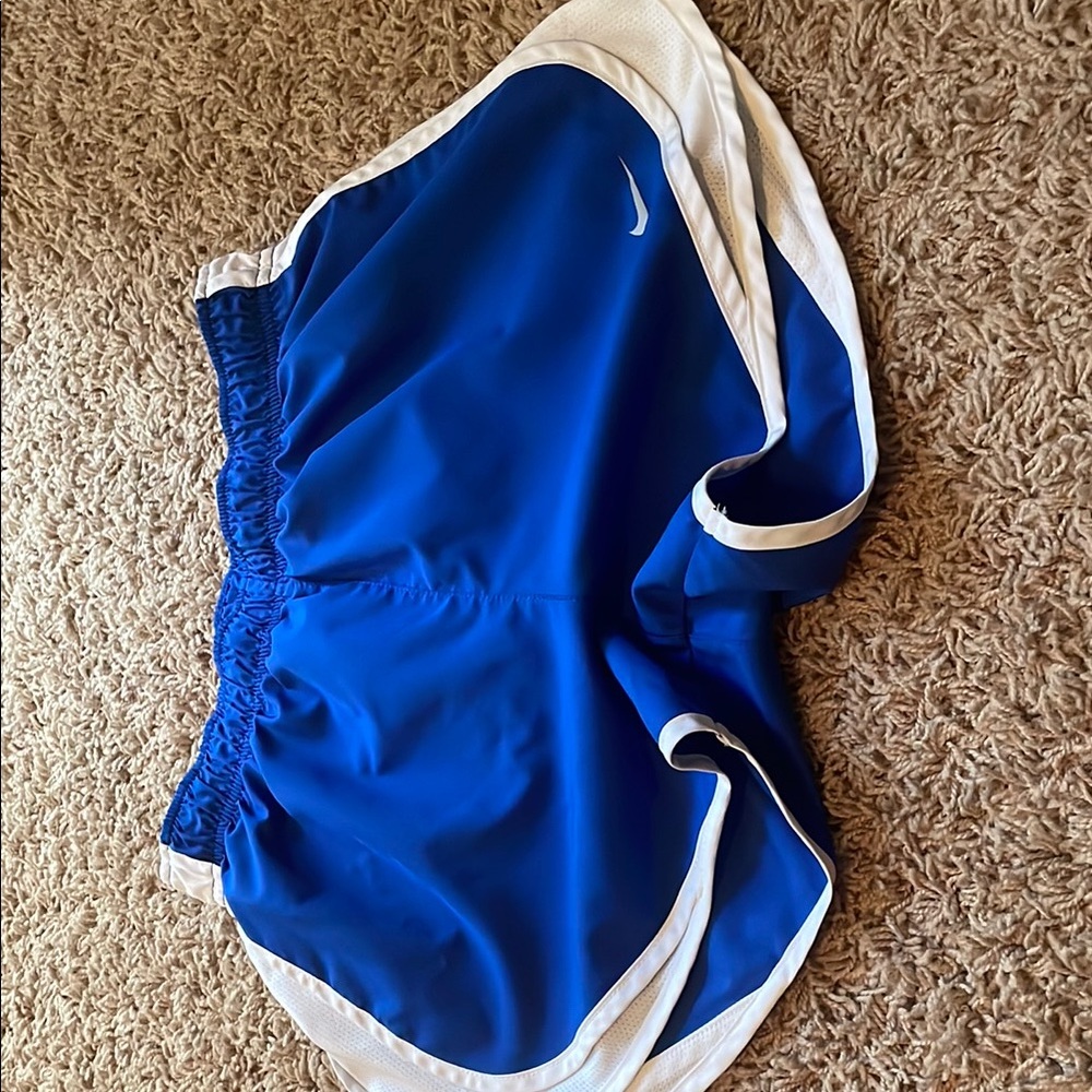 Nike Blue and White Athletic Shorts